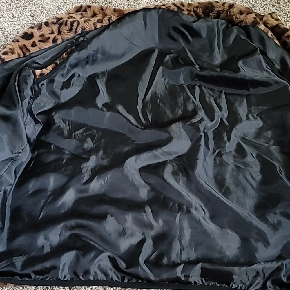 Beauciel vest 3X zip faux fur cabincore baddie animal print - Picture 9 of 13